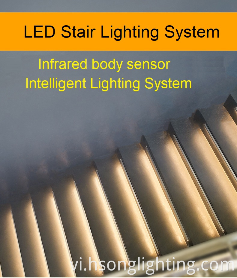 2020 Thiết kế mới Stair Stair Sensor LED LED cầu thang đèn tường 32 bước 400W cho nhà ở